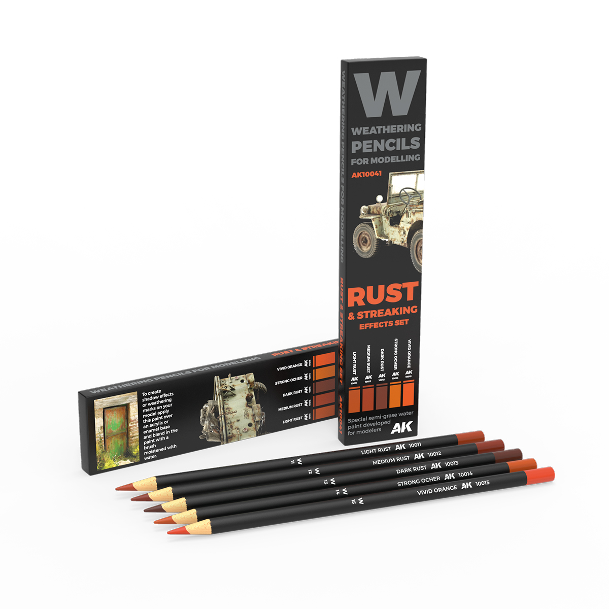 AK Interactive - Weathering Pencils - Rust and Streaking Effects Set